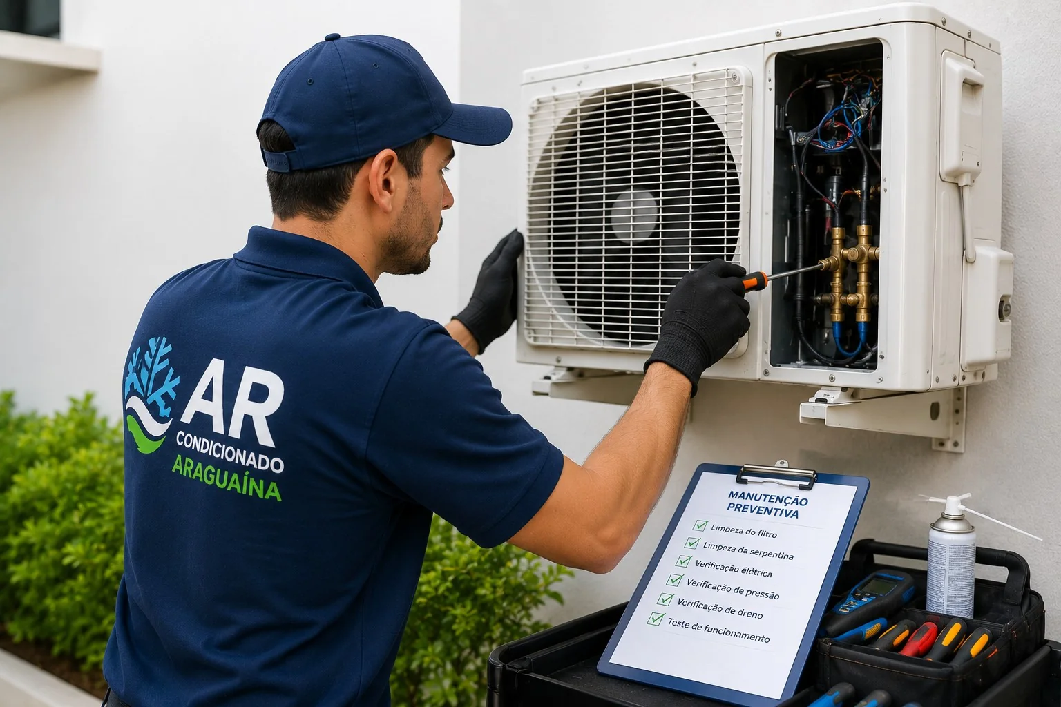 Manutenção preventiva de ar-condicionado em Araguaína