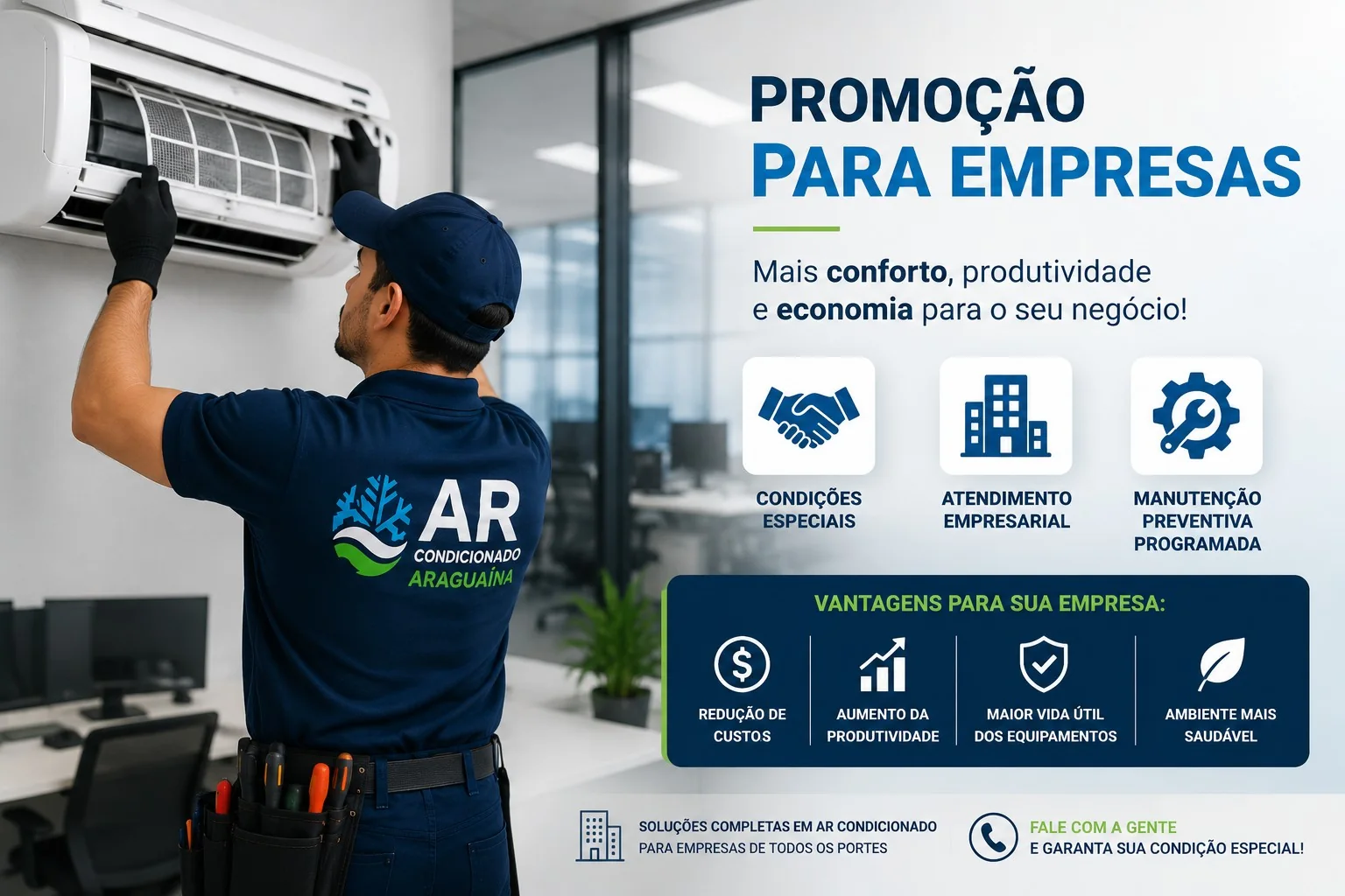 Contrato de manutenção de ar-condicionado em Xambioá - TO